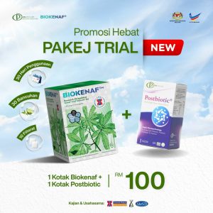 PAKEJ TRIAL (1 KOTAK BIOKENAF + 1 KOTAK POSTBIOTIC)